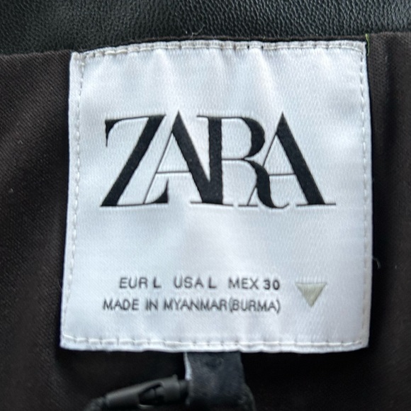 Faux Leather Button Front Crop Vest Zara - Picture 4 of 4